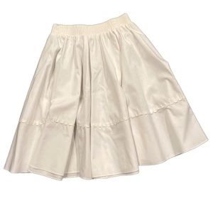 Partners Please Sz M white full skirt with elastic waist